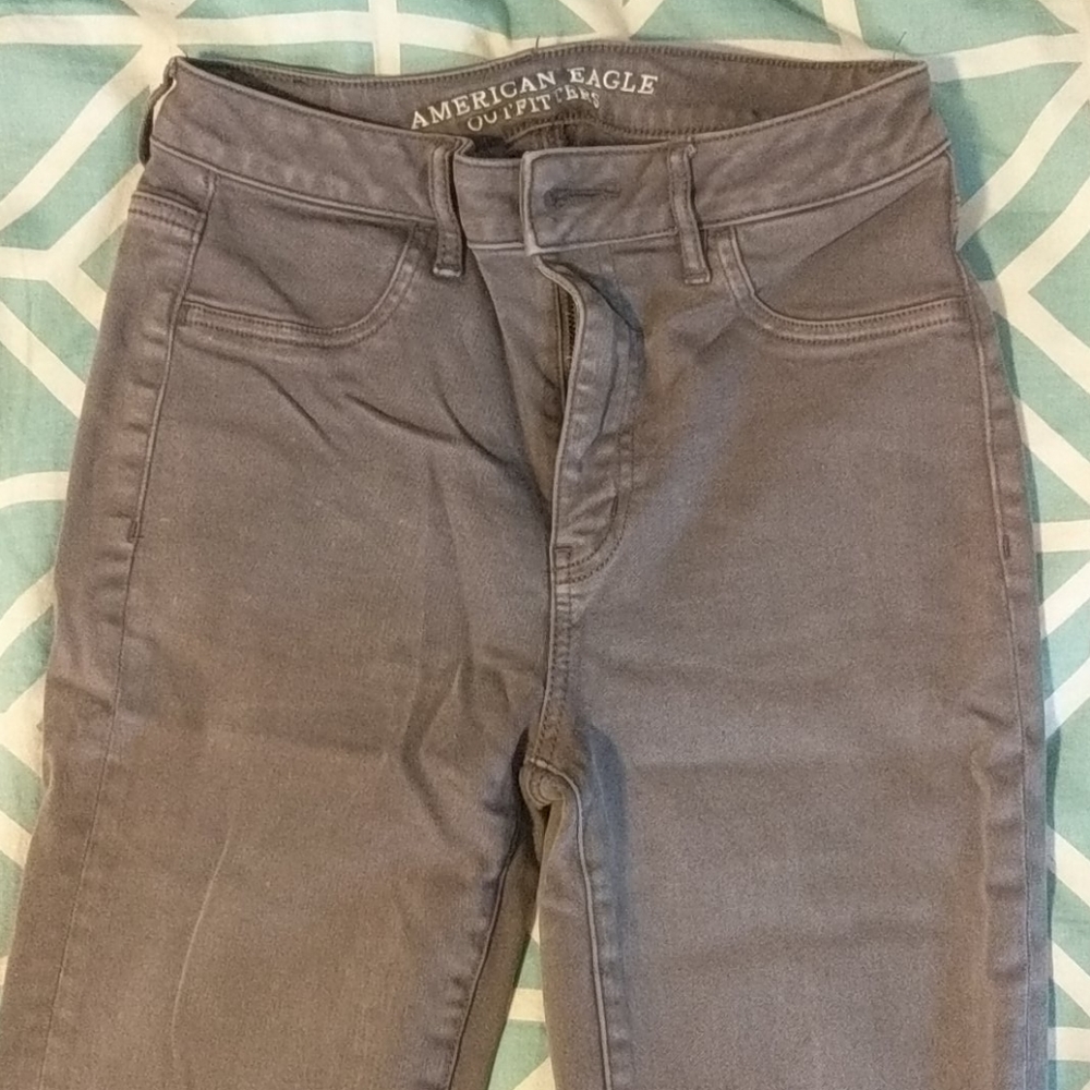 Light purple American Eagle Sky High Jeggings